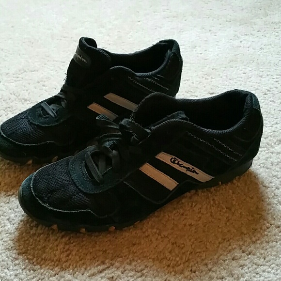 black and white champion shoes